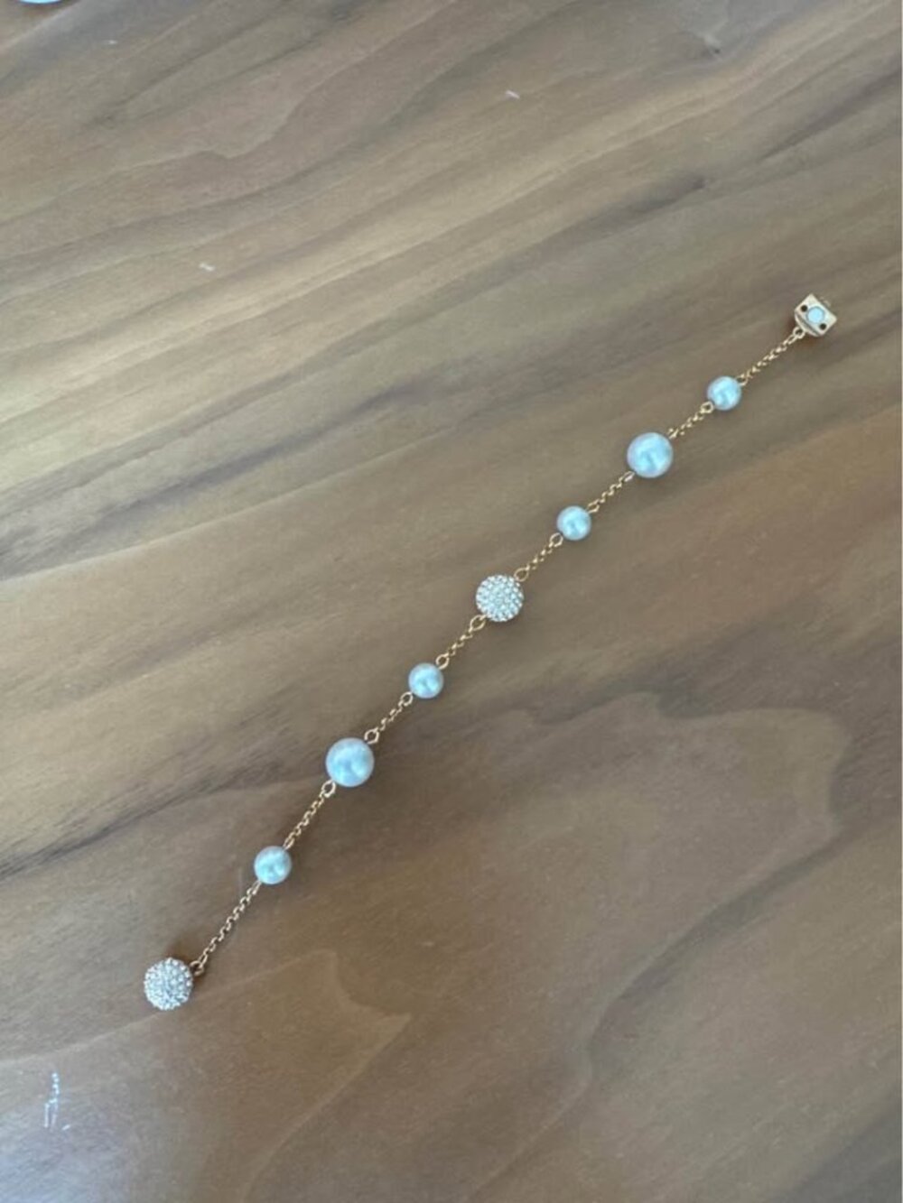 Swarovski Rose gold bracelet with magnetic sphere closure